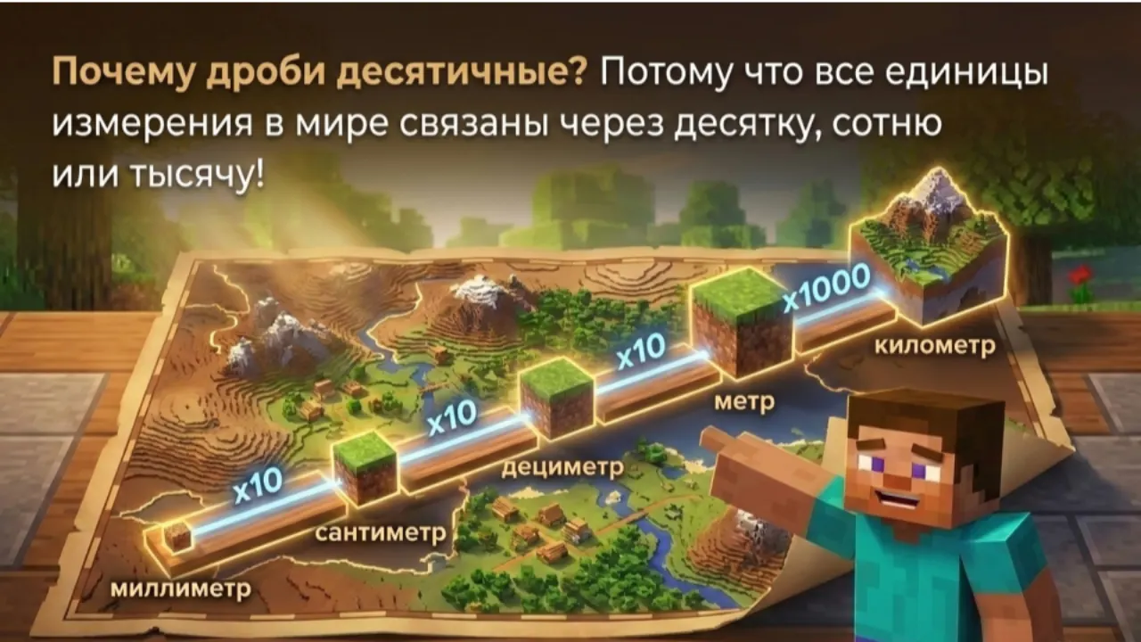 Слайд 2 презентации «Десятичные дроби и метрическая система»