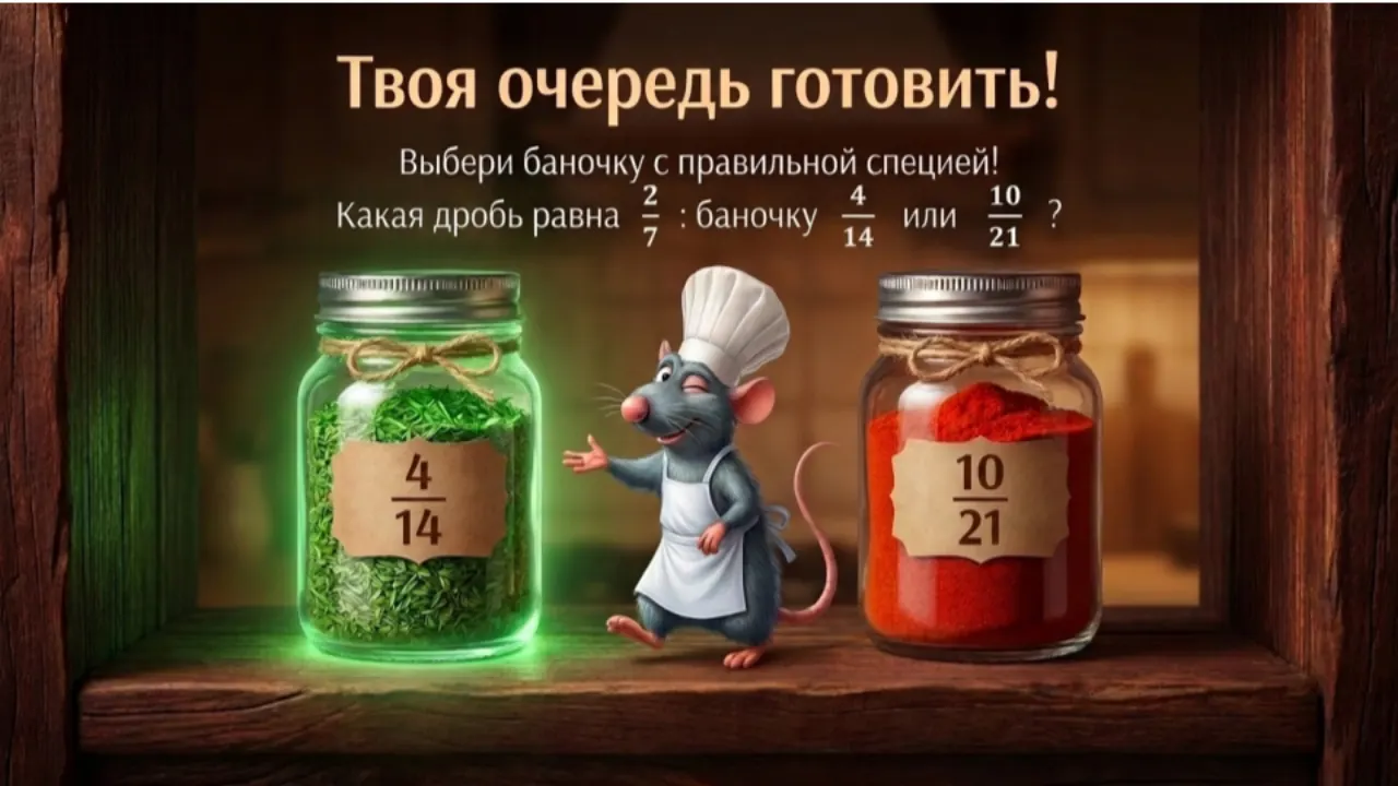 Слайд 4 презентации «Основное свойство дроби»
