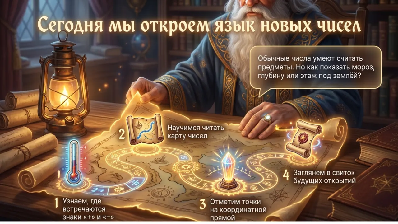 Слайд 2 презентации «Отрицательные числа: введение»