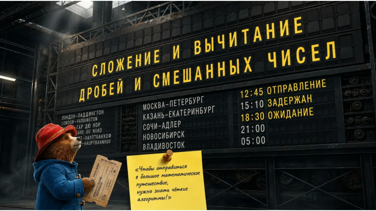 Слайд 1 презентации «Сложение и вычитание обыкновенных дробей»