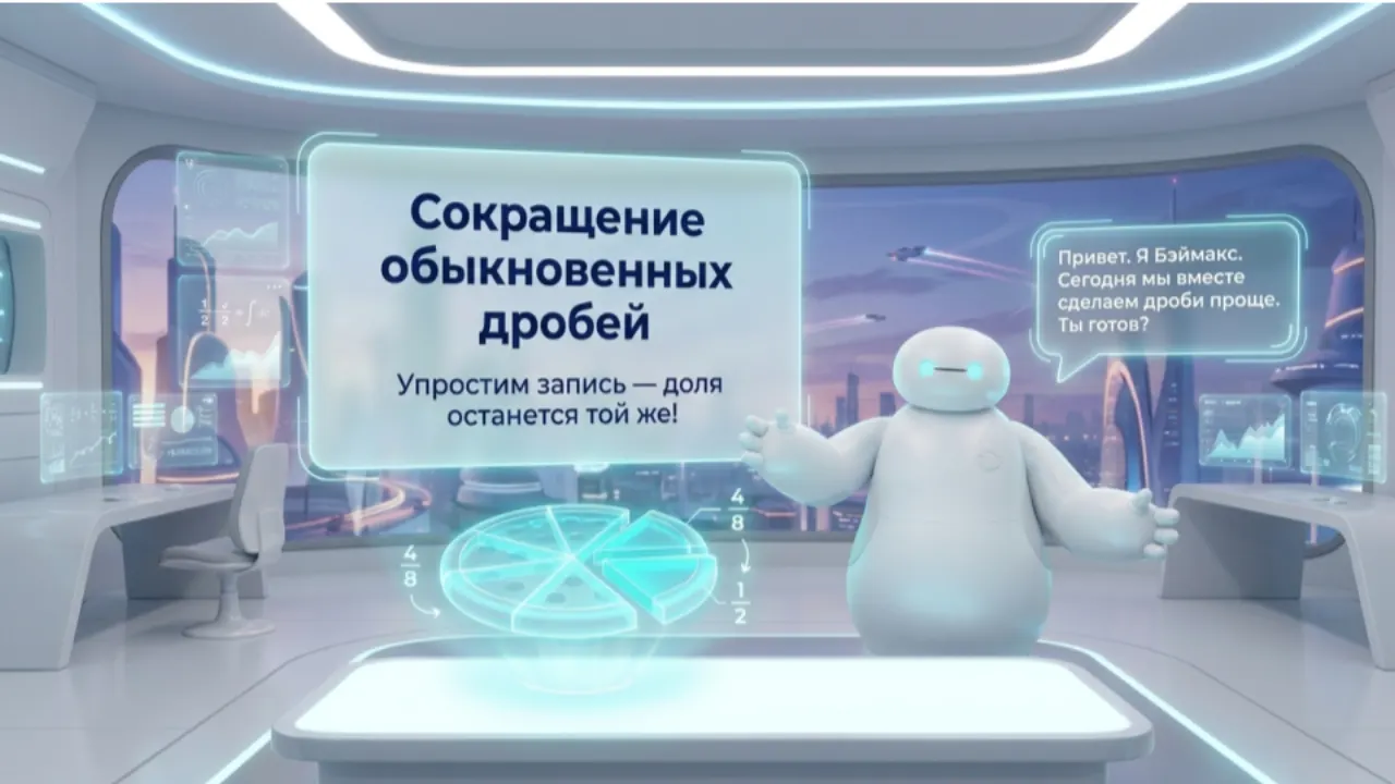 Обложка: Сокращение обыкновенных дробей