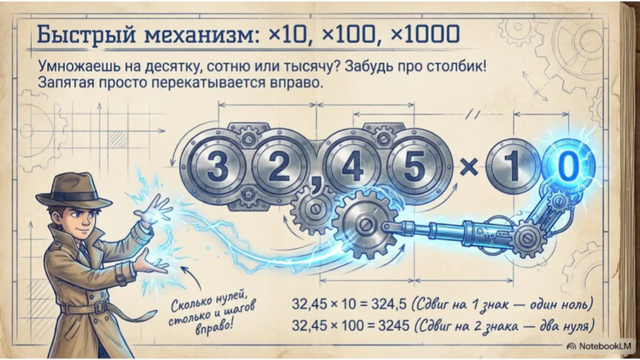 Слайд 4 презентации «Умножение десятичных дробей»