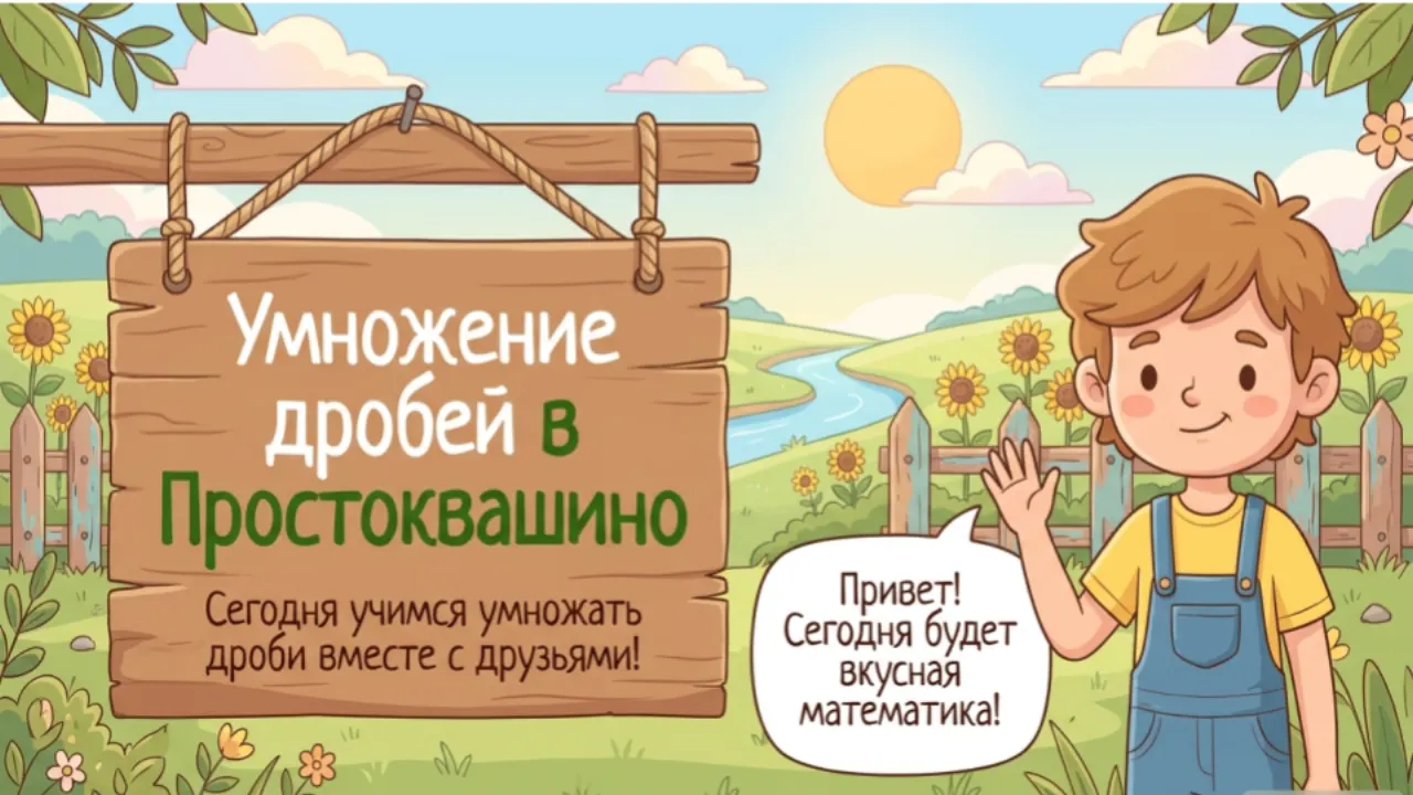 Обложка: Умножение обыкновенных дробей